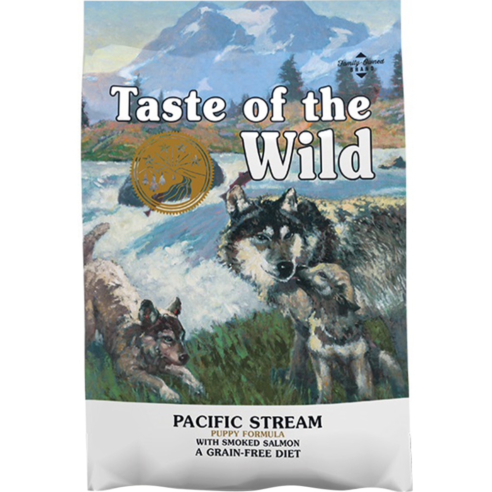 TASTE OF THE WILD Pacific Stream Puppy Formula Cухий корм для цуценят усіх порід (з копченим лососем)0