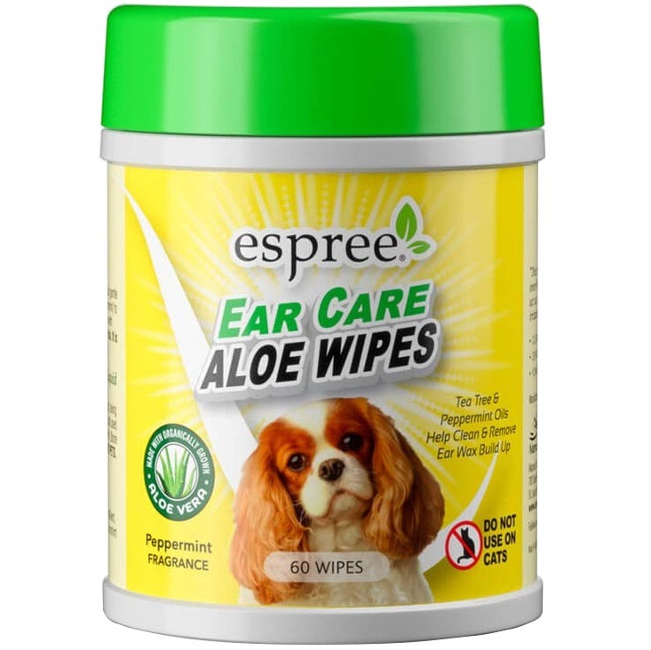 ESPREE Ear Care Aloe Wipes Pet Влажные салфетки для ушей собак (с алоэ)0