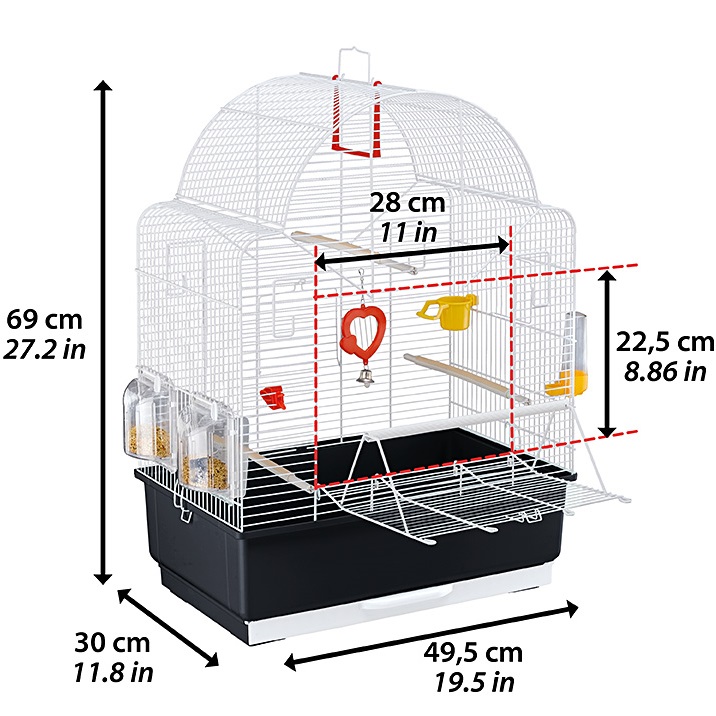 FERPLAST Ibiza Open White Клітка для канарок та маленьких екзотичних птахів1