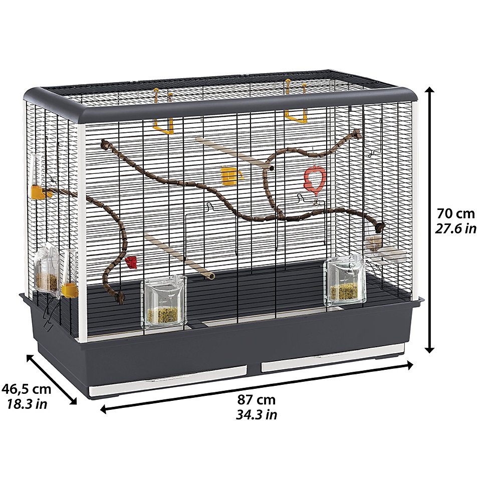 FERPLAST Piano 6 Black Клетка для птиц, канареек и попугаев9