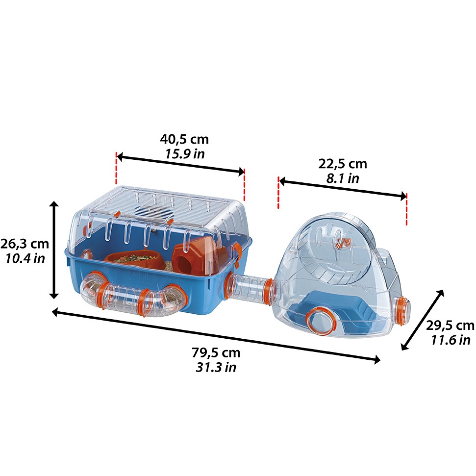 FERPLAST Combi 2 Клетка для хомяков с мини-спортзалом11