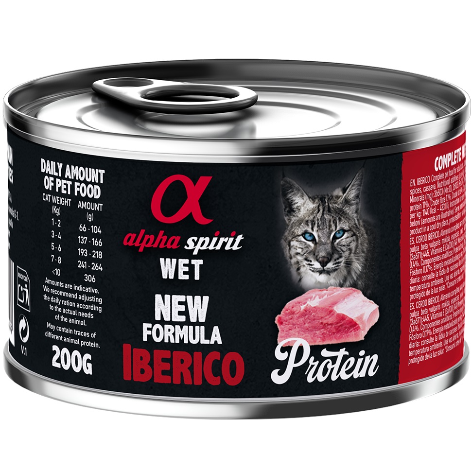 ALPHA SPIRIT Iberico Protein for Adult Cats Вологий корм для дорослих котів усіх порід (з іберійською свининою)1