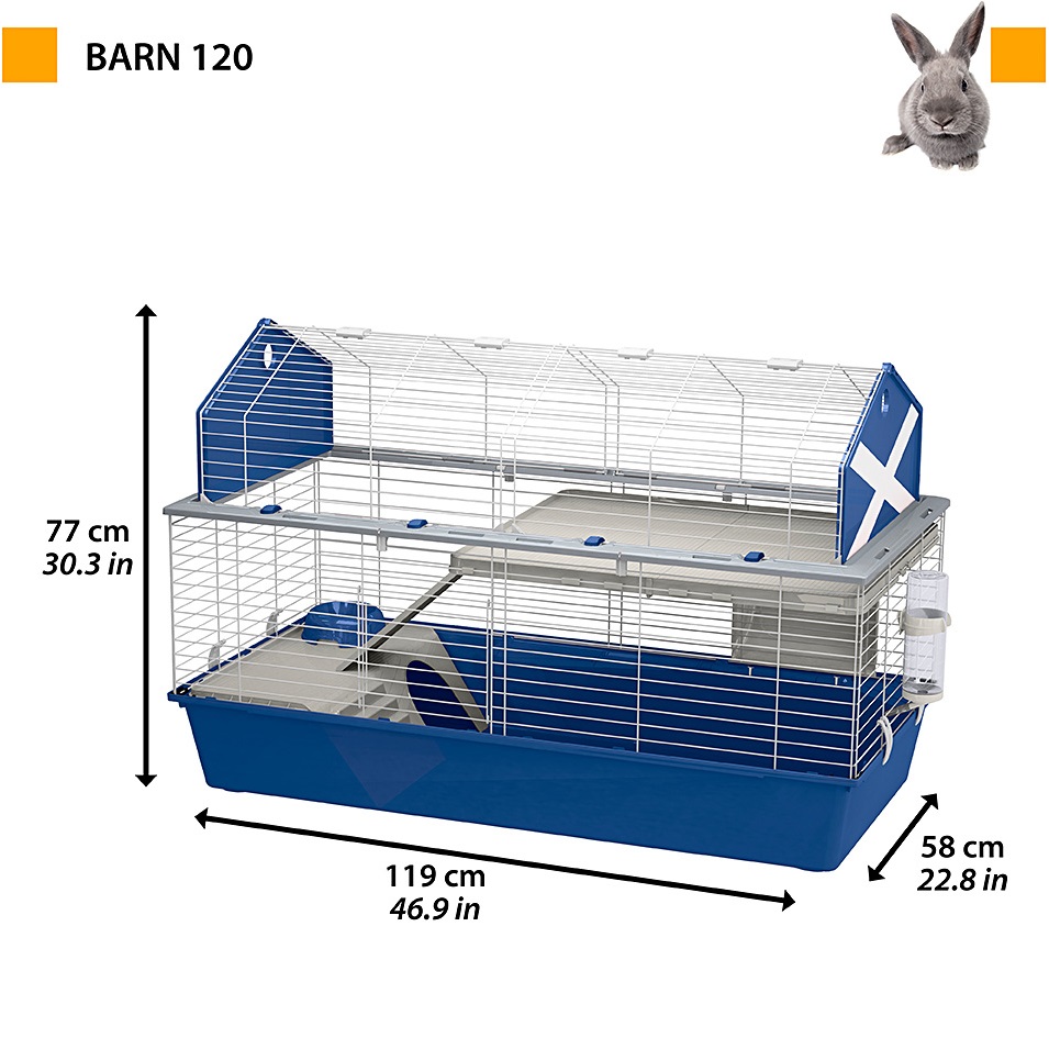 FERPLAST Barn 120 Grey Клітка для кроликів11