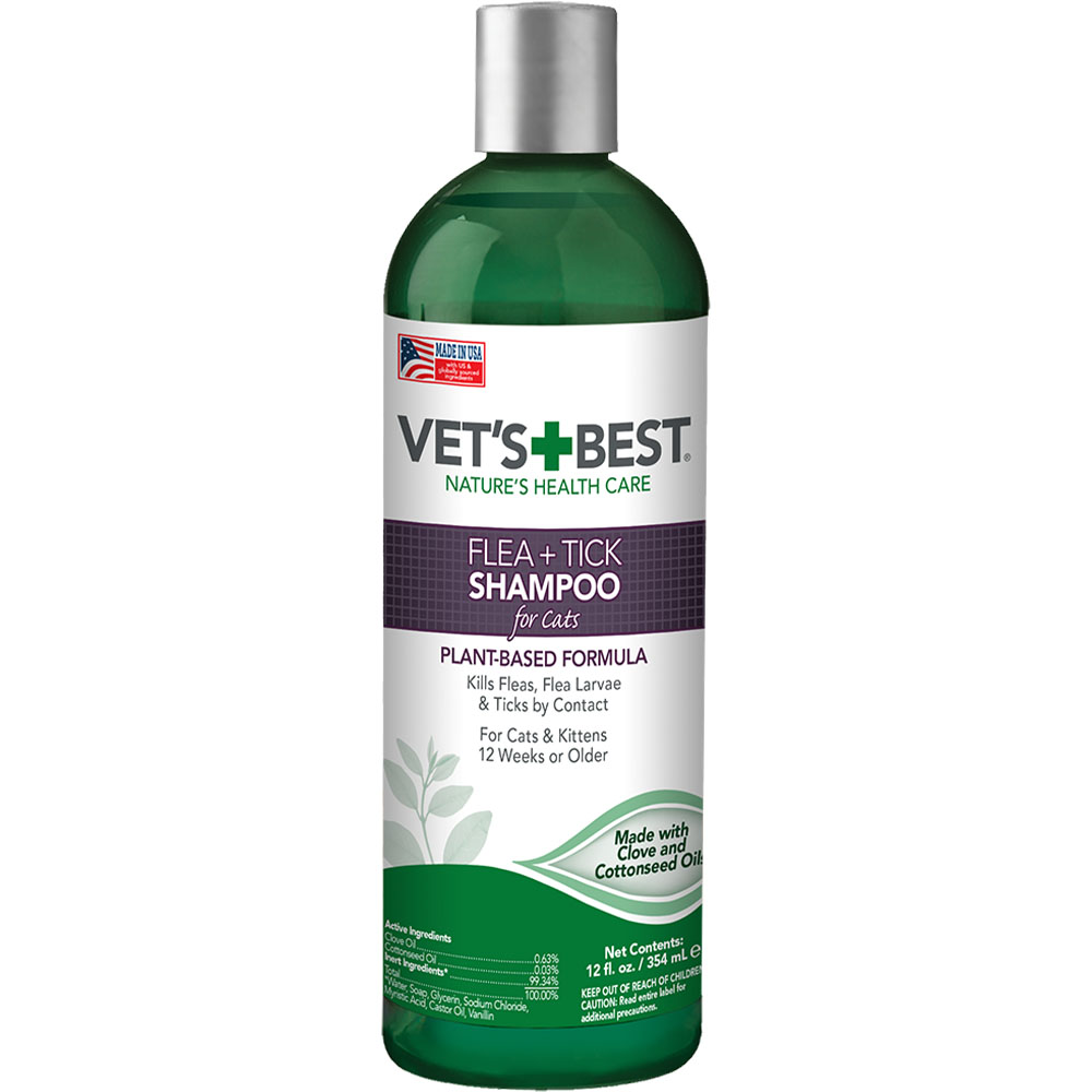 VET`S BEST Flea&Tick Shampoo for Cats Шампунь для котів від бліх та кліщів0