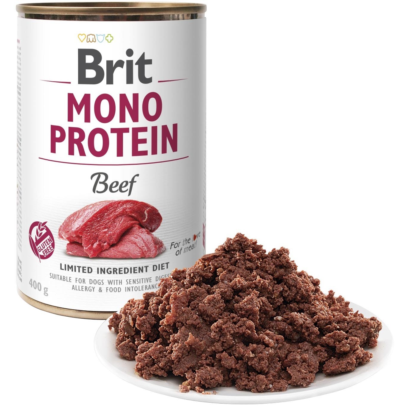 BRIT Mono Protein Dog Вологий корм для дорослих собак усіх порід (Яловичина)1