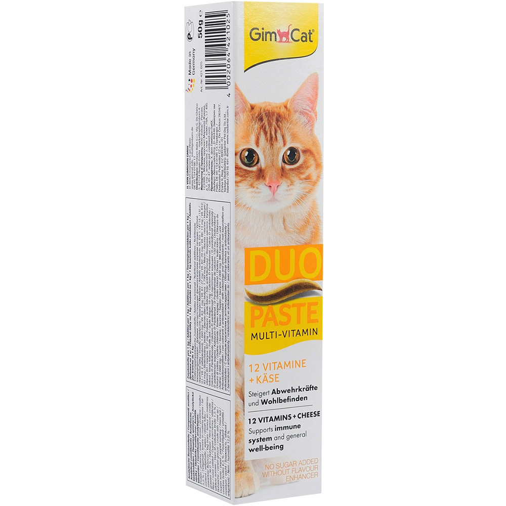 GIMCAT Multi-Vitamin Paste DUO Мультивитаминная паста для котов с сыром1