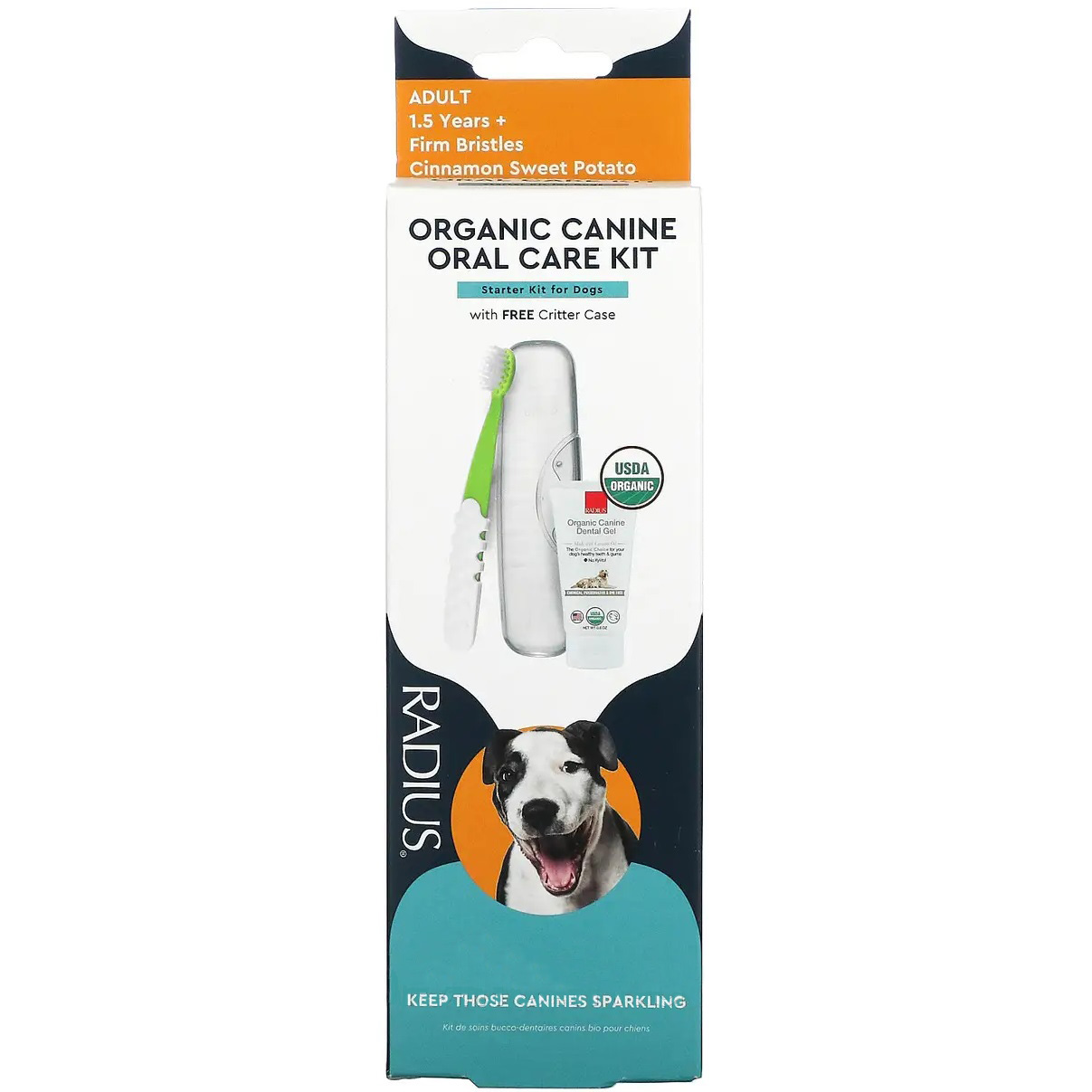 RADIUS Natural Pet Dental Solutions Kit Canine Adult Набір для чистки зубів дорослих собак1