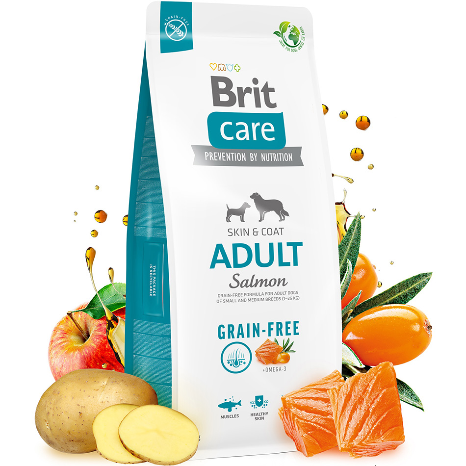 BRIT CARE Grain-free Adult Сухий корм для дорослих собак усіх порід (Лосось)5