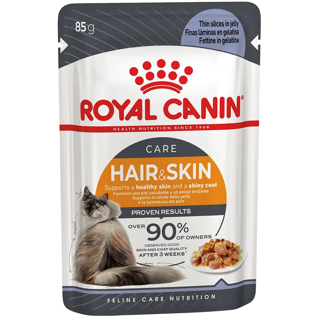 ROYAL CANIN Hair&Skin Care Jelly Вологий корм для дорослих котів0