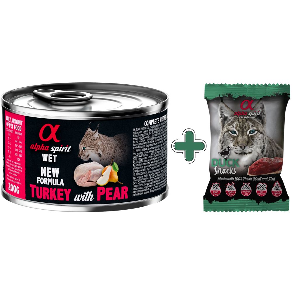 ALPHA SPIRIT Turkey with Pear for Adult Cat Вологий корм для дорослих котів всіх порід (з індичкою та грушами)0