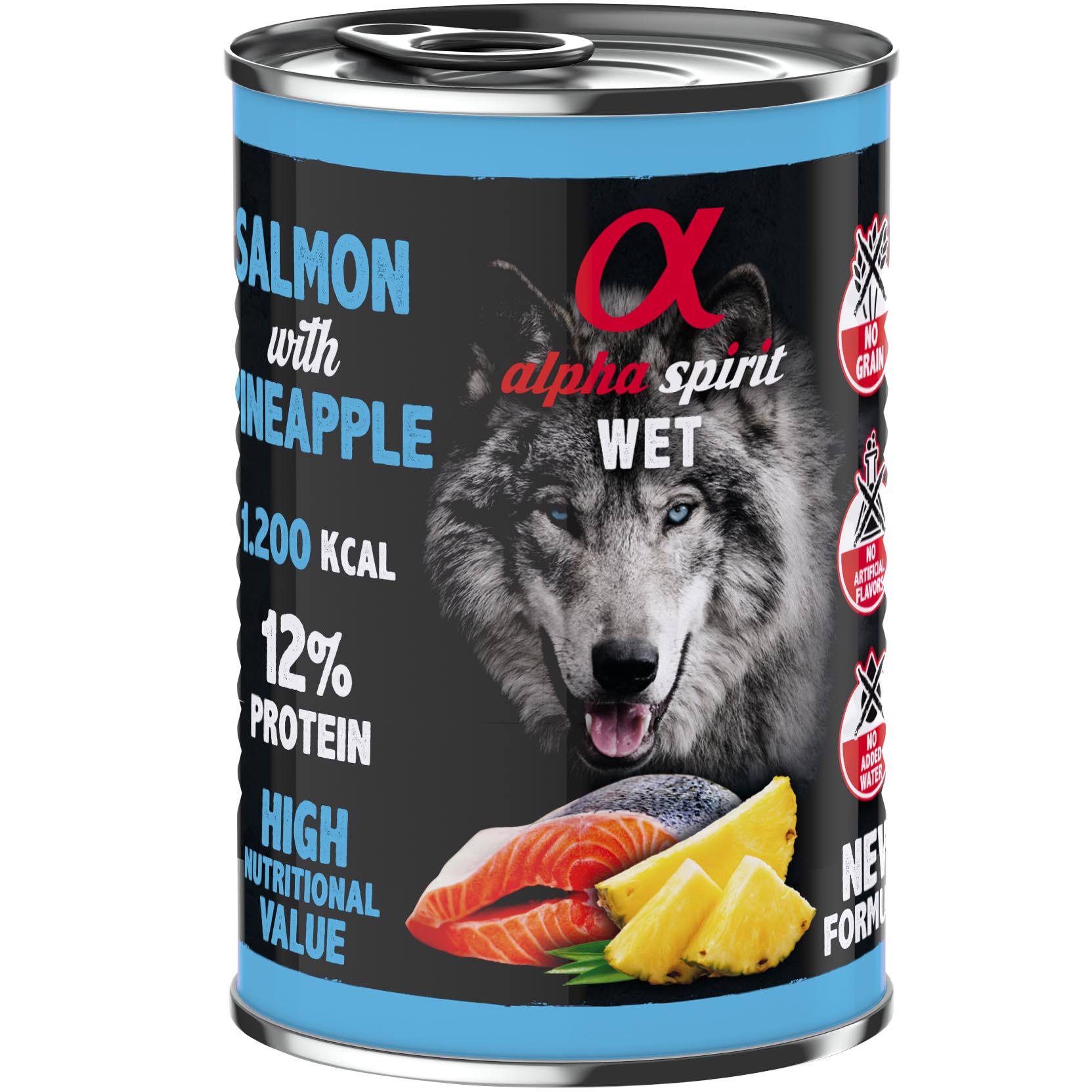 ALPHA SPIRIT Salmon with Pineapple Влажный корм для взрослых собак всех пород (с лососем и ананасами)0