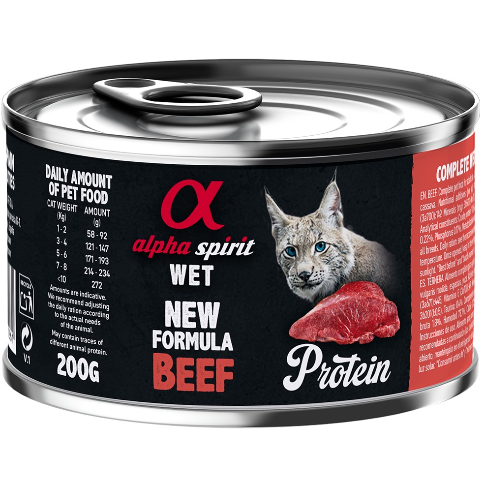 ALPHA SPIRIT Beef for Adult Cats Влажный корм для взрослых котов всех пород (с говядиной)1