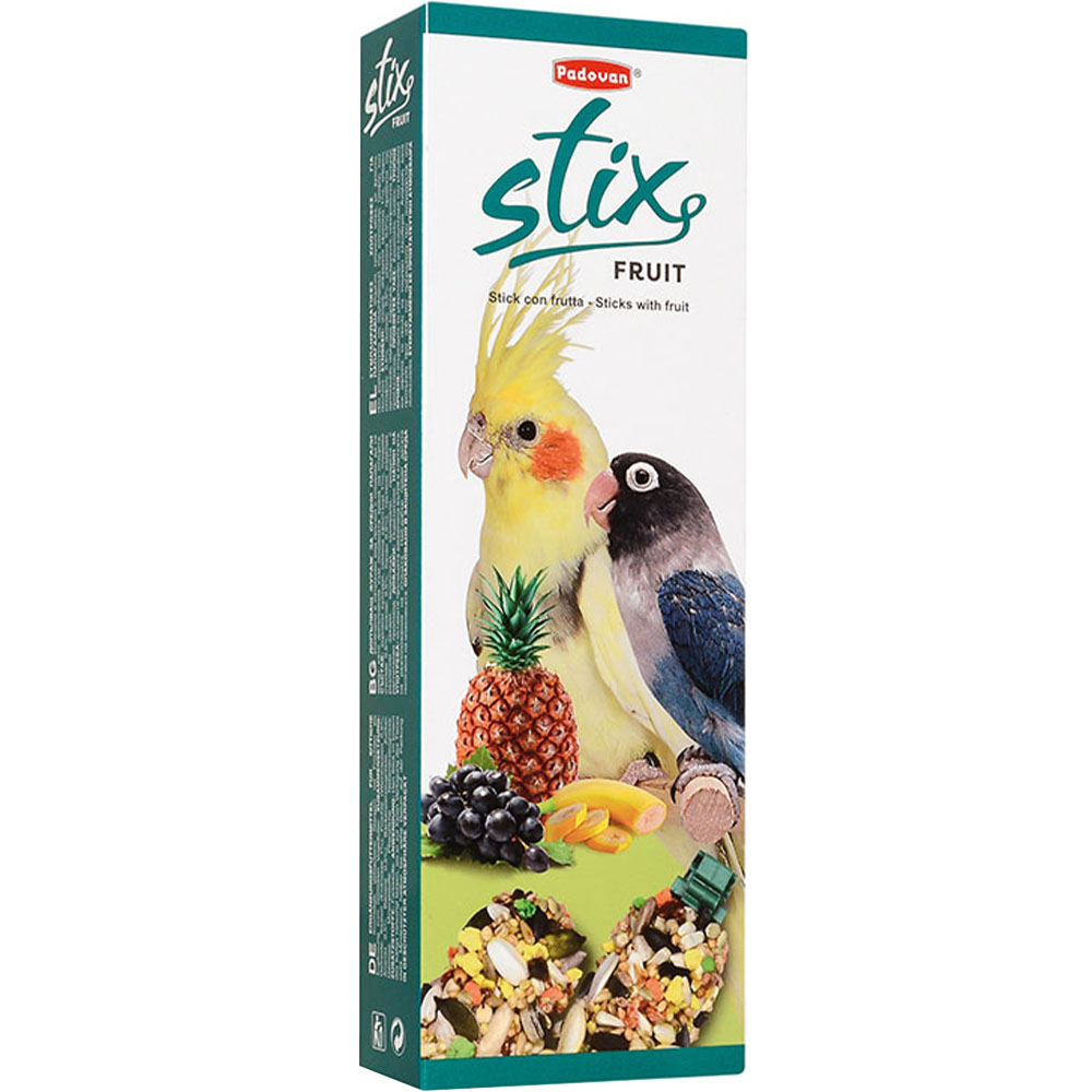 PADOVAN Stix Fruit Parrocchetti Лакомство для средних попугаев0