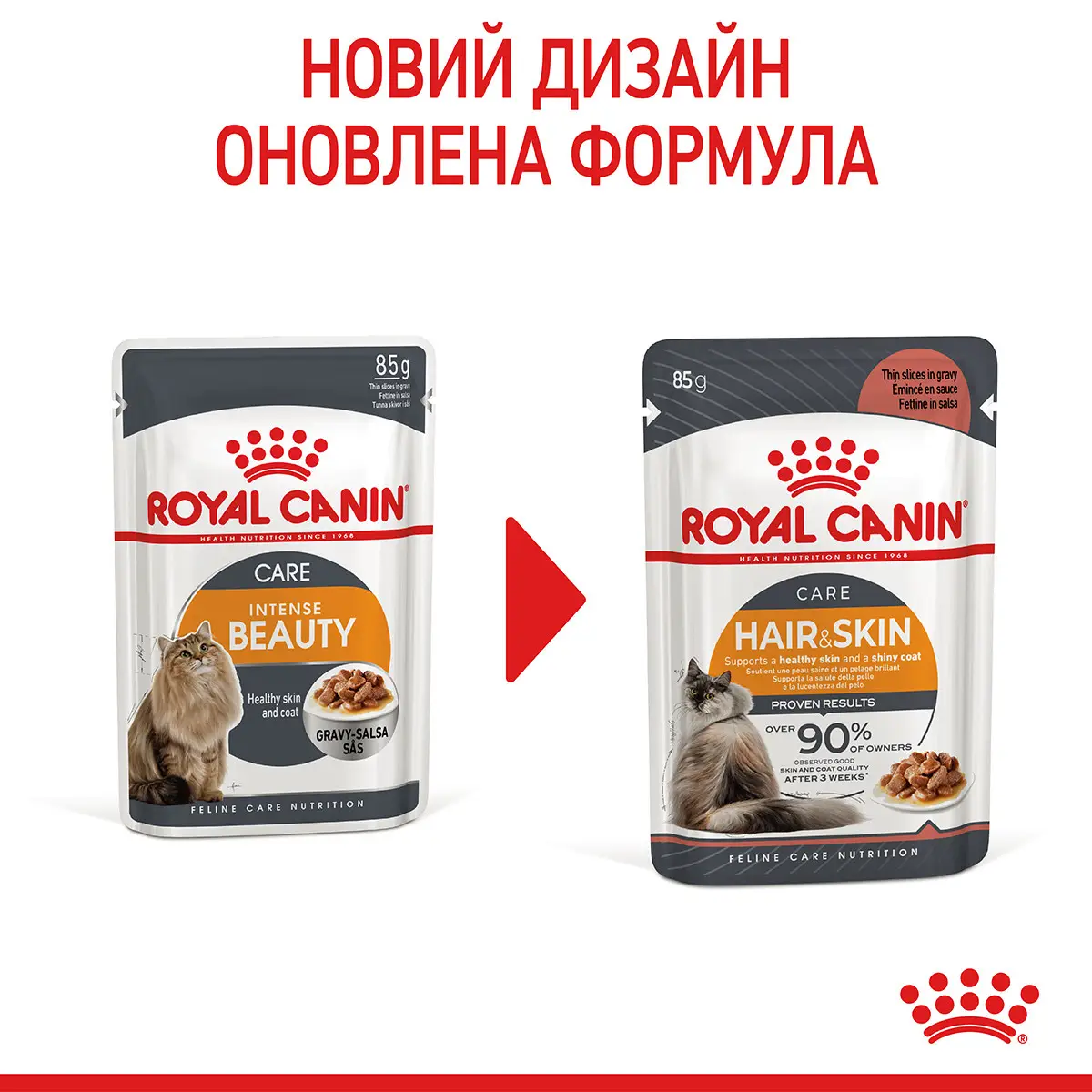 ROYAL CANIN Hair&Skin Care Gravy Вологий корм для дорослих котів1