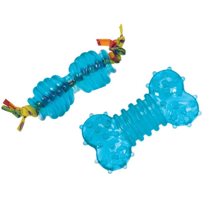 PETSTAGES Orka Chew Pair Blu SM Набор игрушек для собак Косточка и гантель0