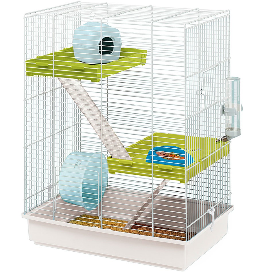 FERPLAST Hamster Tris White Трехэтажная клетка для хомяков0