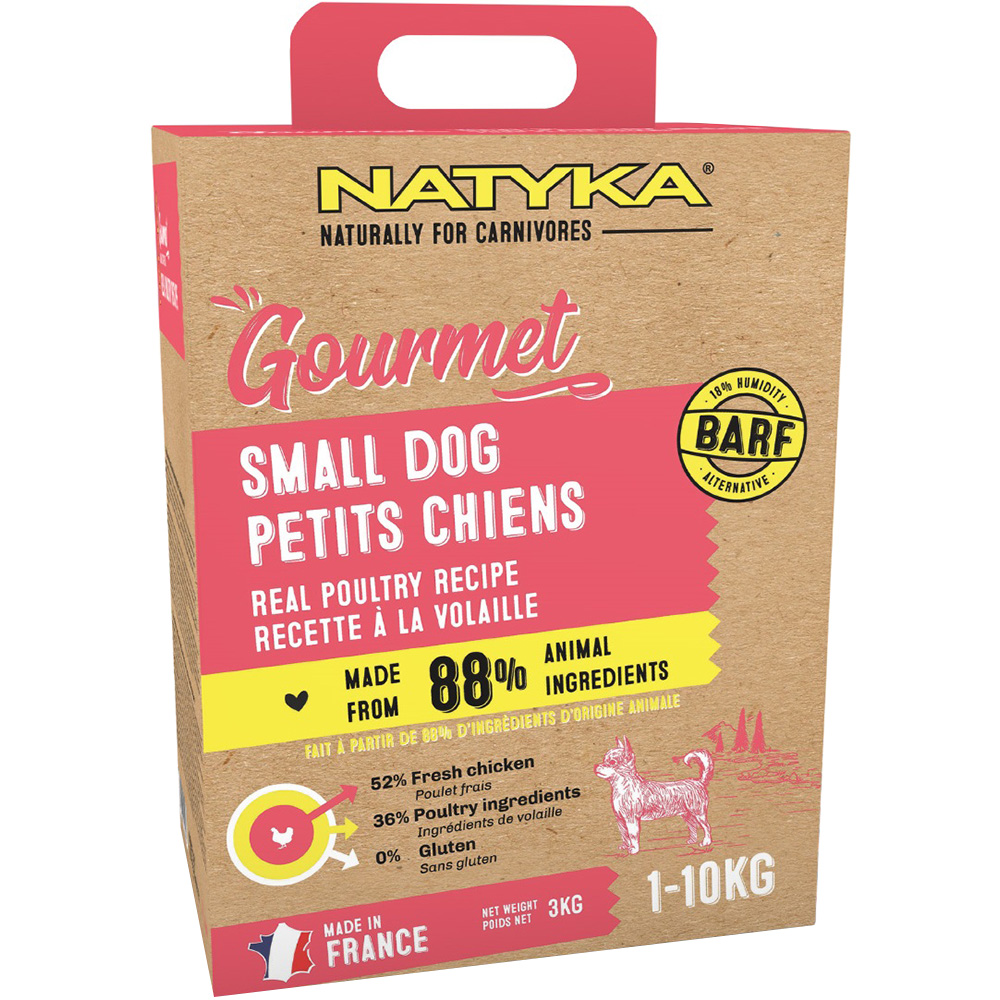 NATYKA Gourmet Small Dog Poultry Полувлажный корм для взрослых собак малых пород (с птицей)0