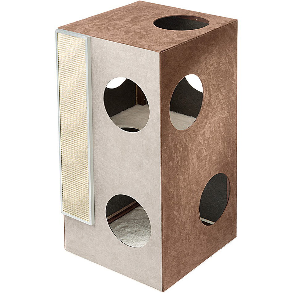 FERPLAST Cat Tree Kubo 2 Домик-когтеточка для котов с зонами для отдыха и игр0