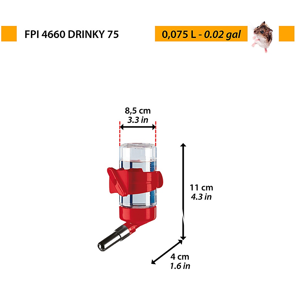 FERPLAST FPI 4660 Drinky 75 Поилка для мелких животных1