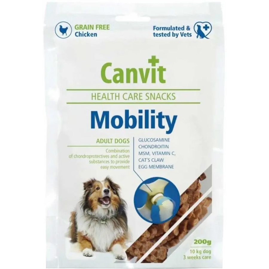 CANVIT Mobility Полувлажные лакомства для собак (с курицей)0