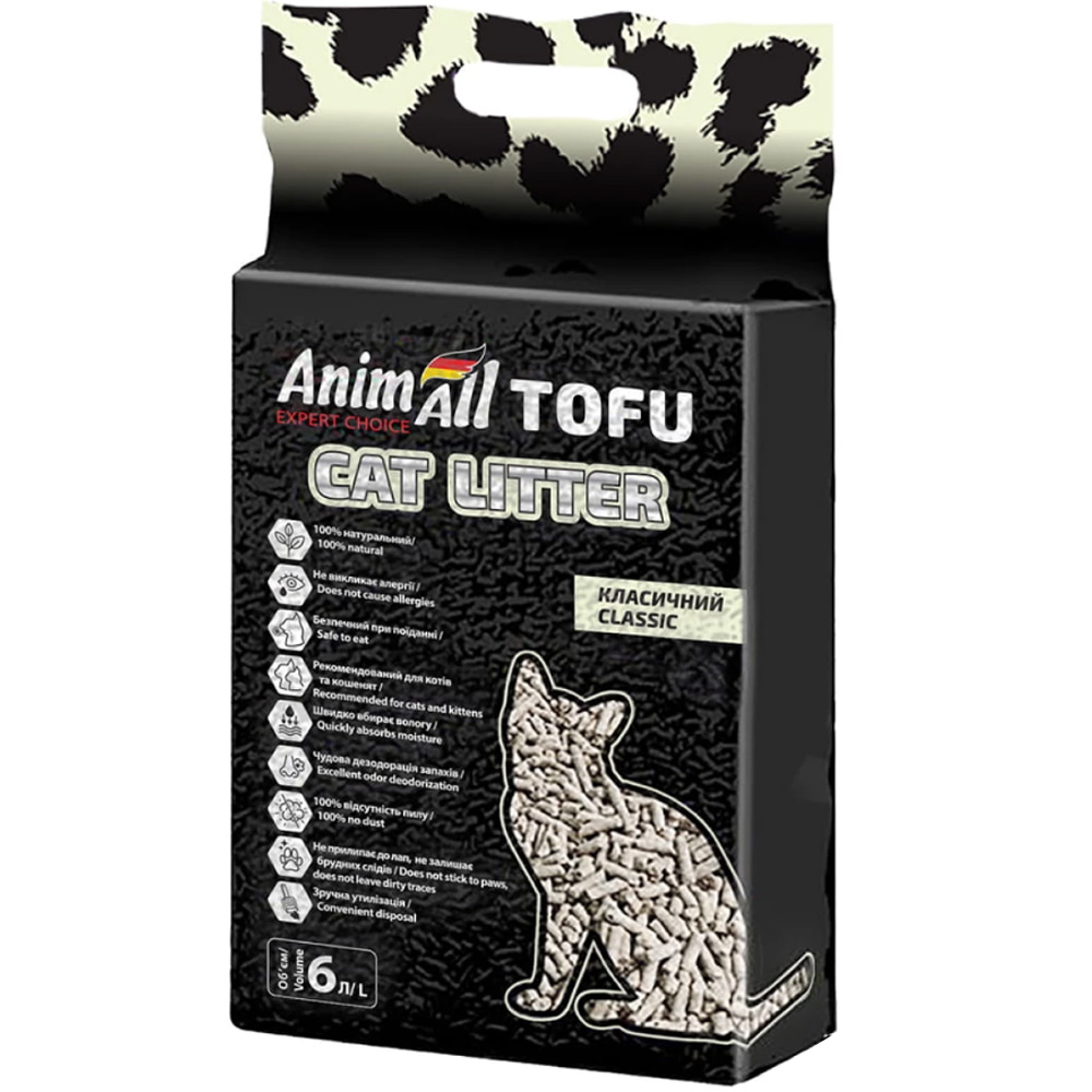 ANIMALL Tofu Classic Наповнювач соєвий для котячих туалетів0