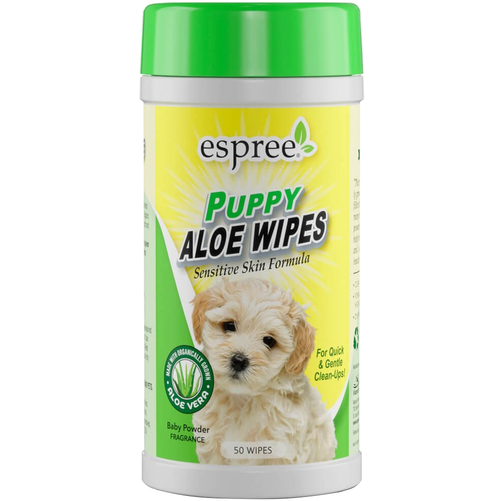 ESPREE Puppy Aloe Wipes Влажные салфетки для щенков0