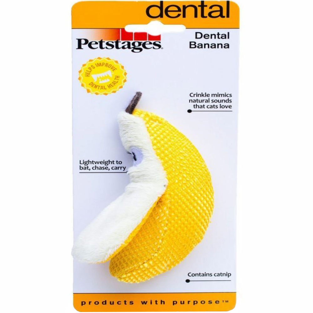 PETSTAGES Dental Banana Іграшка для котів Банан1