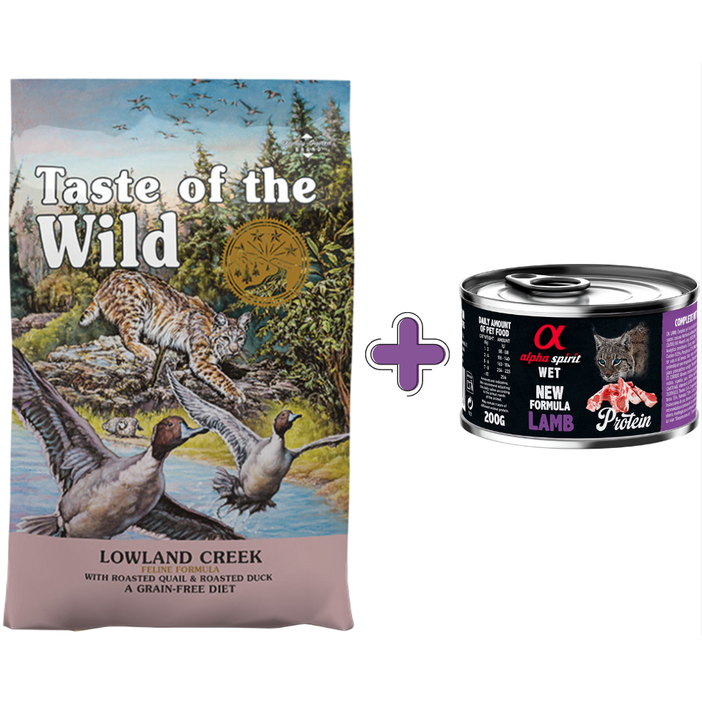 TASTE OF THE WILD Lowland Creek Feline Formula Сухой корм для кошек и котят на всех стадиях жизни (с перепелом и уткой)0