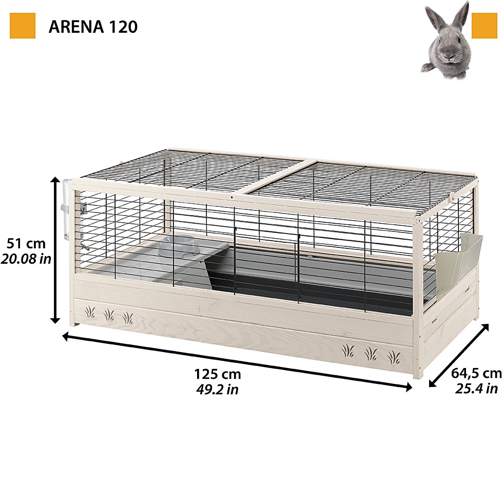 FERPLAST Arena 120 Black Клетка для кроликов4