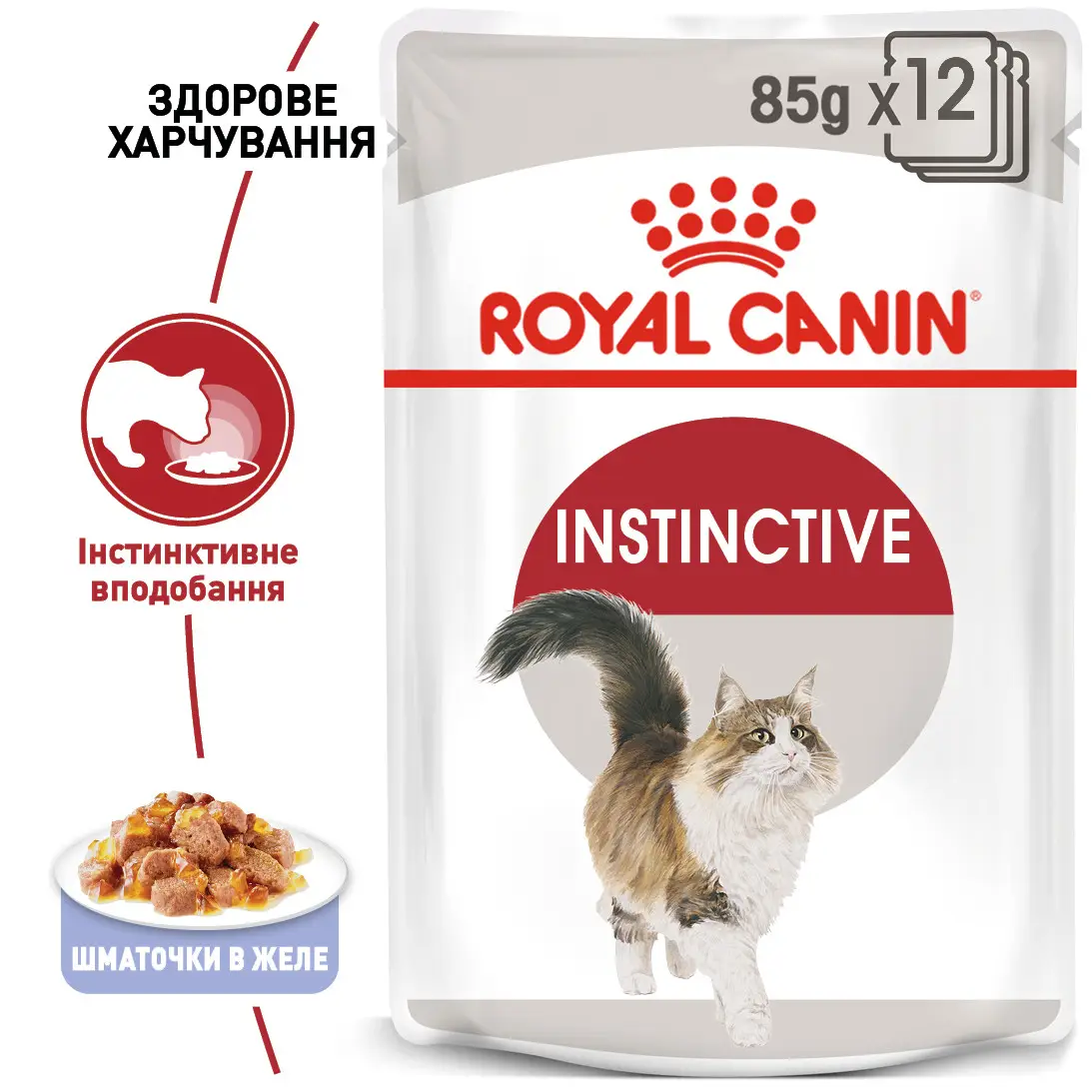 ROYAL CANIN Instinctive Jelly Вологий корм для дорослих котів1