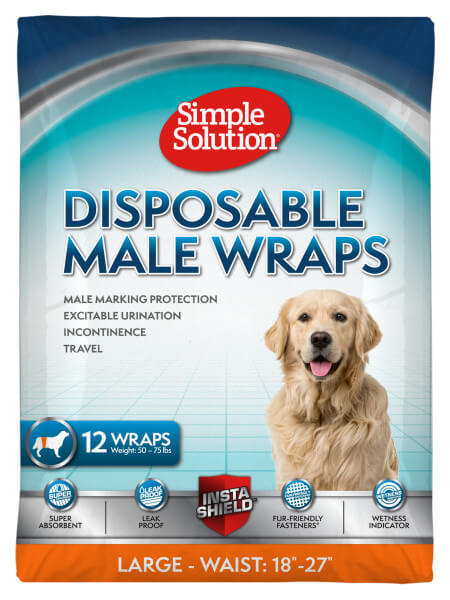 SIMPLE SOLUTION Disposable Male Wrap Large Гігієнічний пояс для кобелів великий0