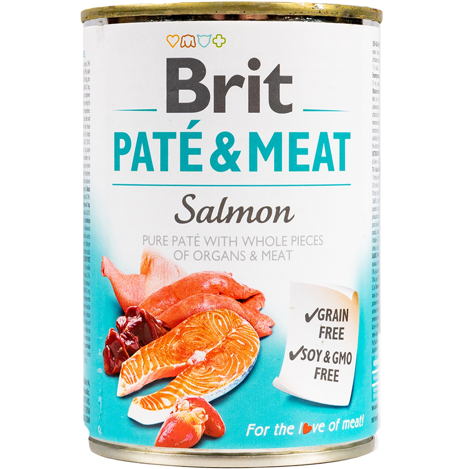 BRIT Pate and Meat Dog Влажный корм для взрослых собак всех пород (Лосось)0