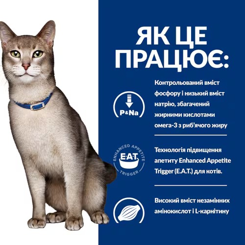 HILL'S Prescription Diet Feline K/D Сухий корм для підтримки функції нирок у котів (з куркою)1