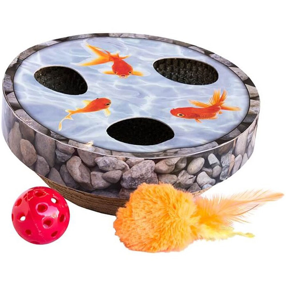 PETSTAGES Hide&Seek Wobble Pond Іграшка для котів Ставок з рибками0