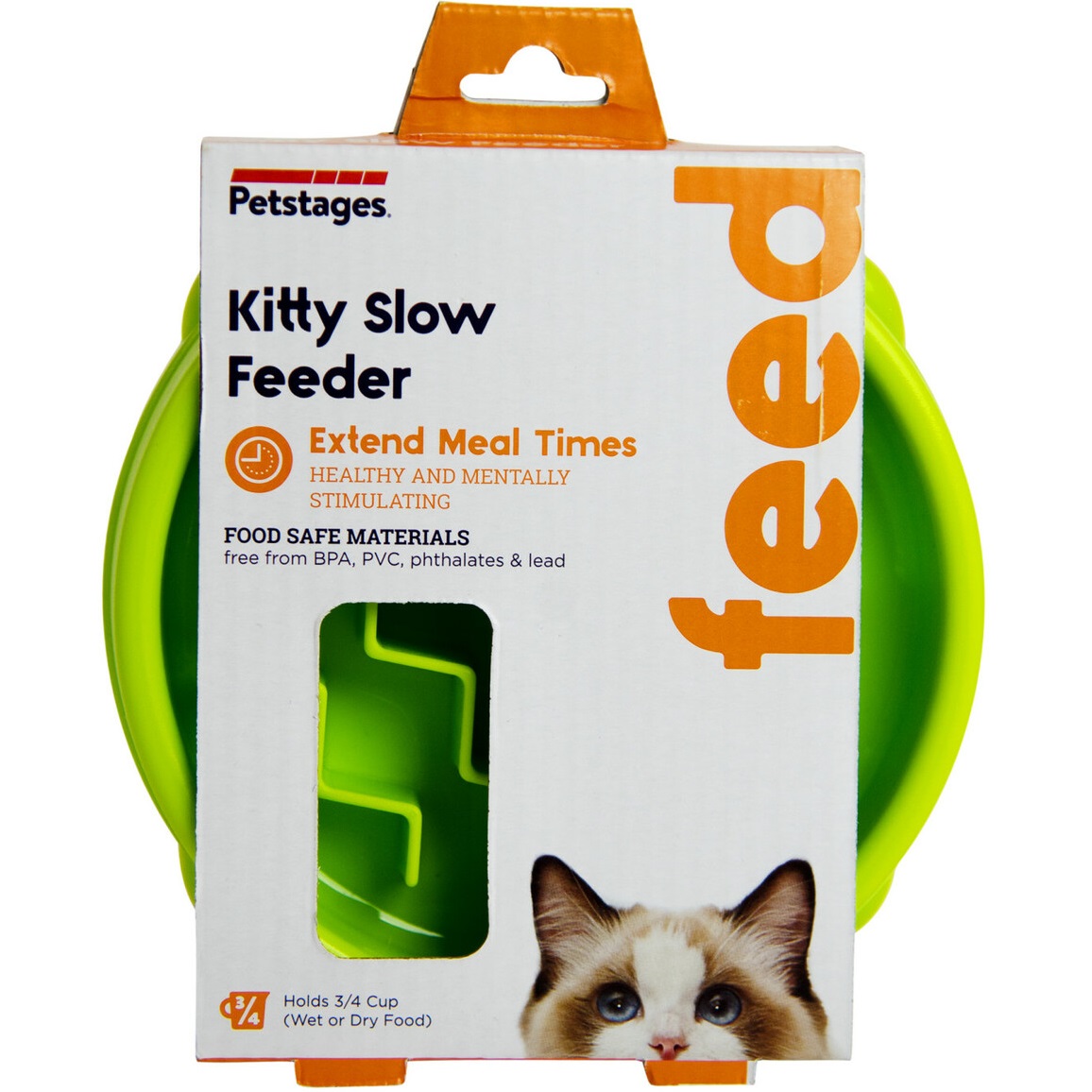 PETSTAGES Cat Fun Feeder Wave Grn SM Миска-лабиринт для котов "Волна"2