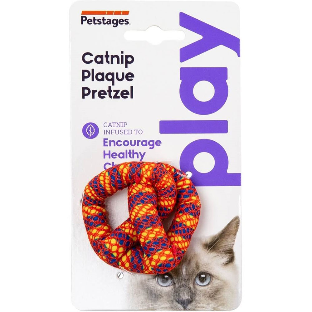 PETSTAGES Catnip Plaque Away Pretzel Org Игрушка для котов с кошачьей мятой2