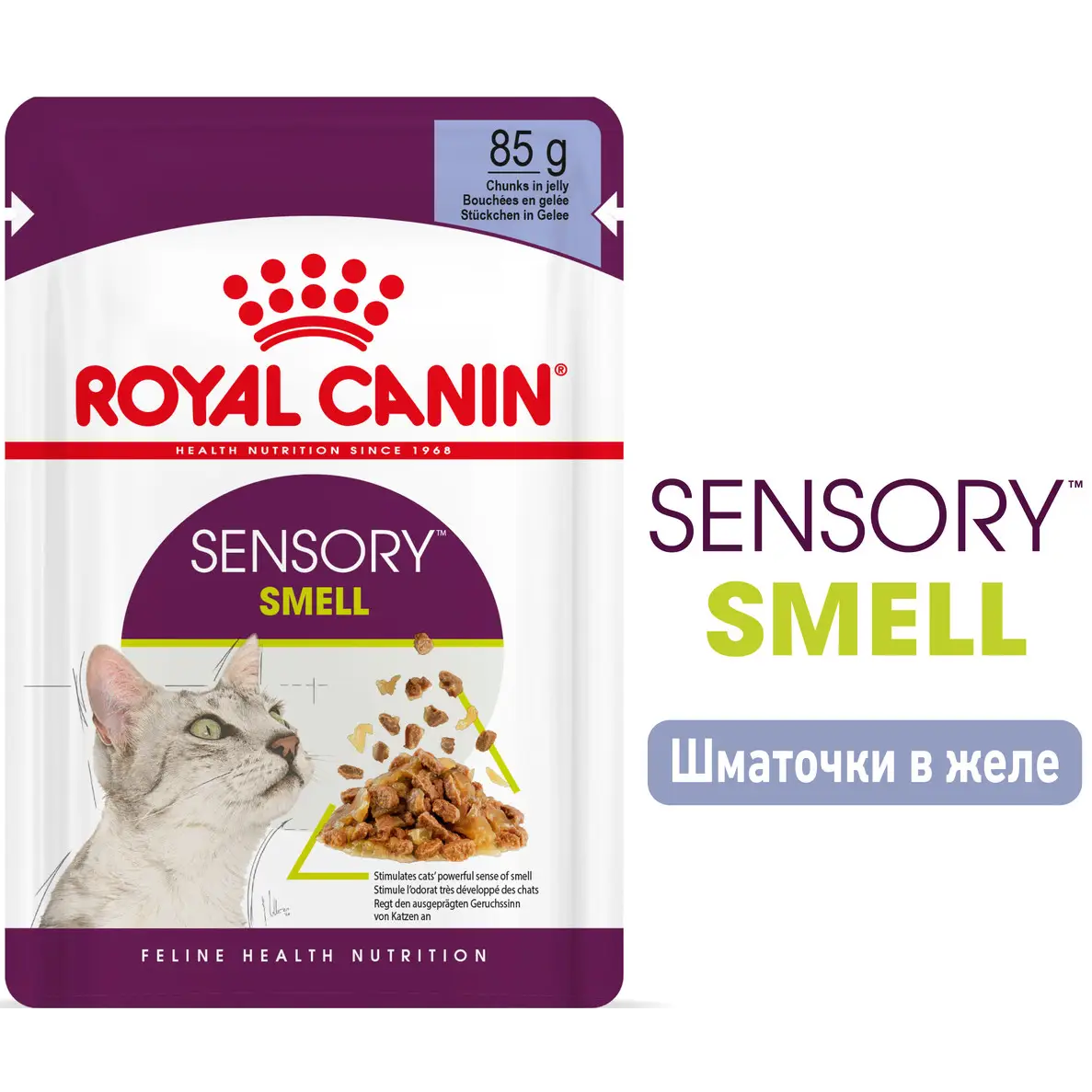 ROYAL CANIN Sensory Smell Jelly Вологий корм для дорослих котів1