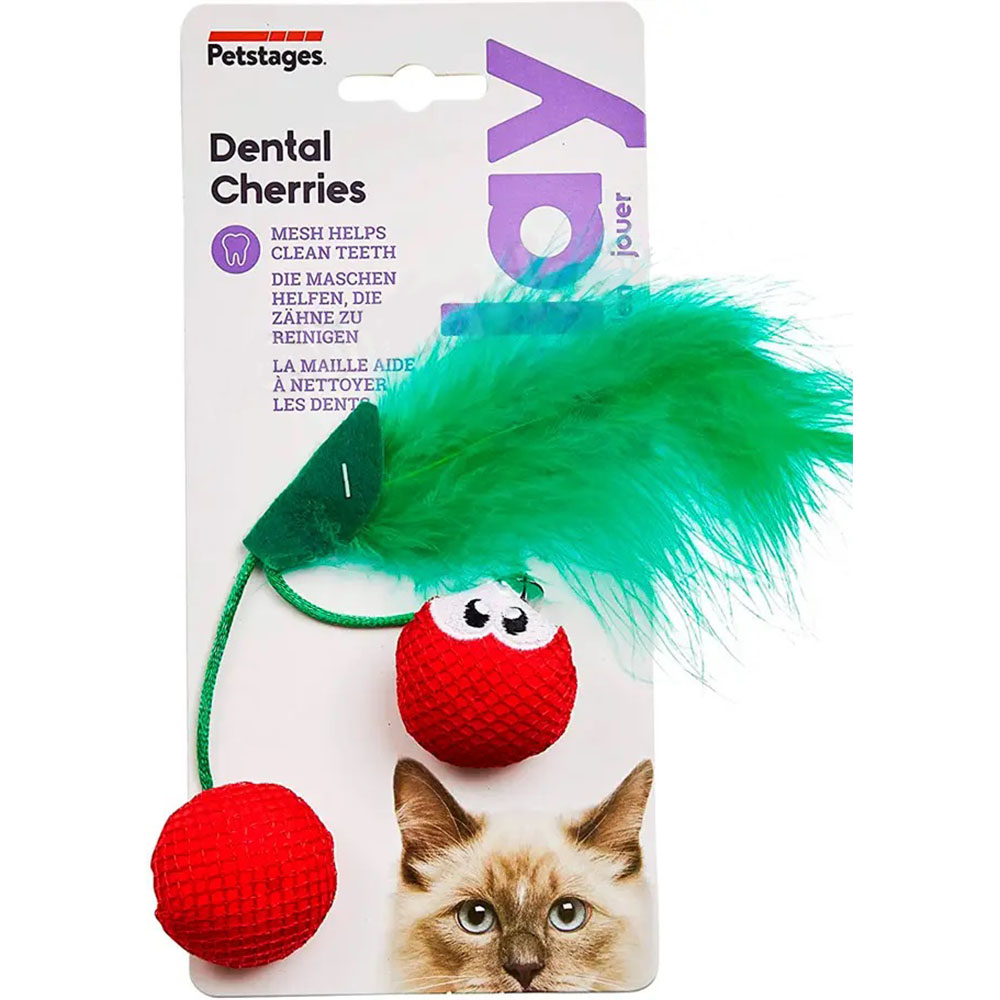 PETSTAGES Dental Сherries Red Іграшка для котів Вишня2