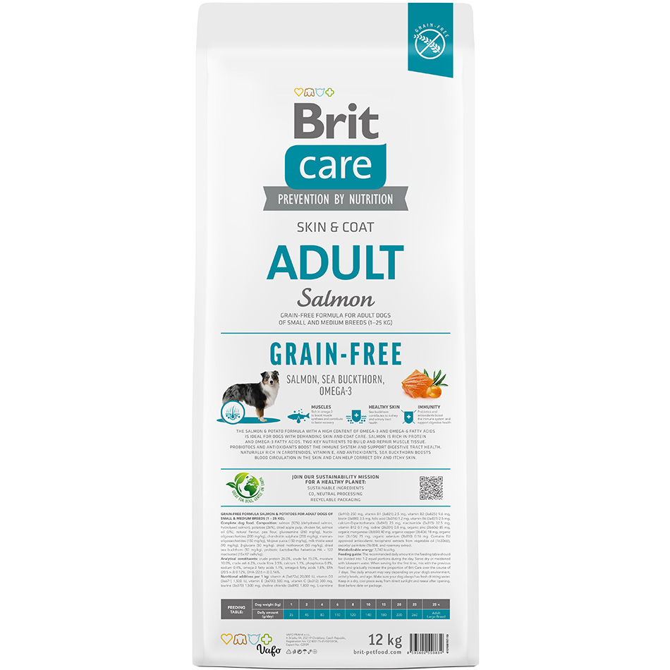 BRIT CARE Grain-free Adult Сухий корм для дорослих собак усіх порід (Лосось)0