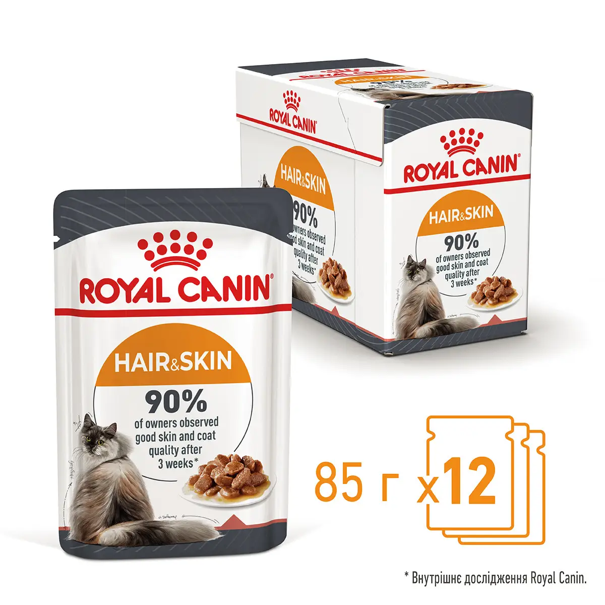 ROYAL CANIN Hair&Skin Care Gravy Вологий корм для дорослих котів2