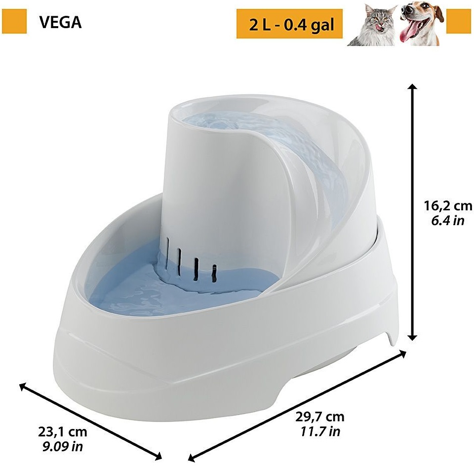 FERPLAST Vega Cat Fountain Автоматична поїлка для котів та дрібних собак11