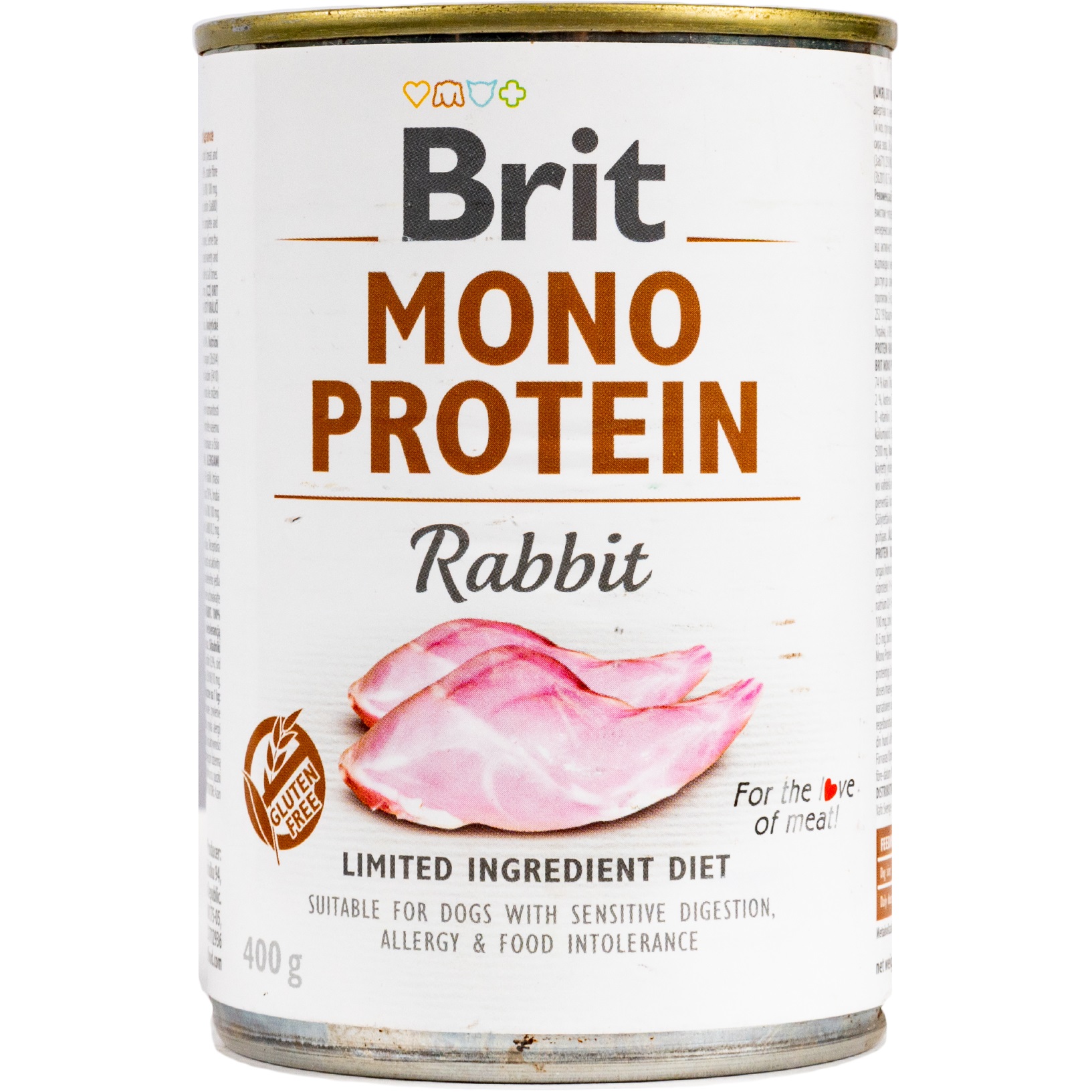 BRIT Mono Protein Dog Влажный корм для взрослых собак всех пород  (Кролик)0