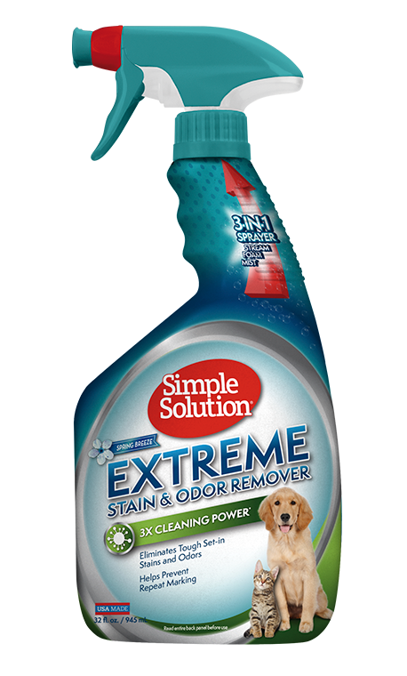 SIMPLE SOLUTION Extreme Stain & Odor Remover Spring Breeze Scent Сверхмощное средство с ароматом весенней свежести для нейтрализации запахов и удаления пятен от жизнедеятельности домашних животных0