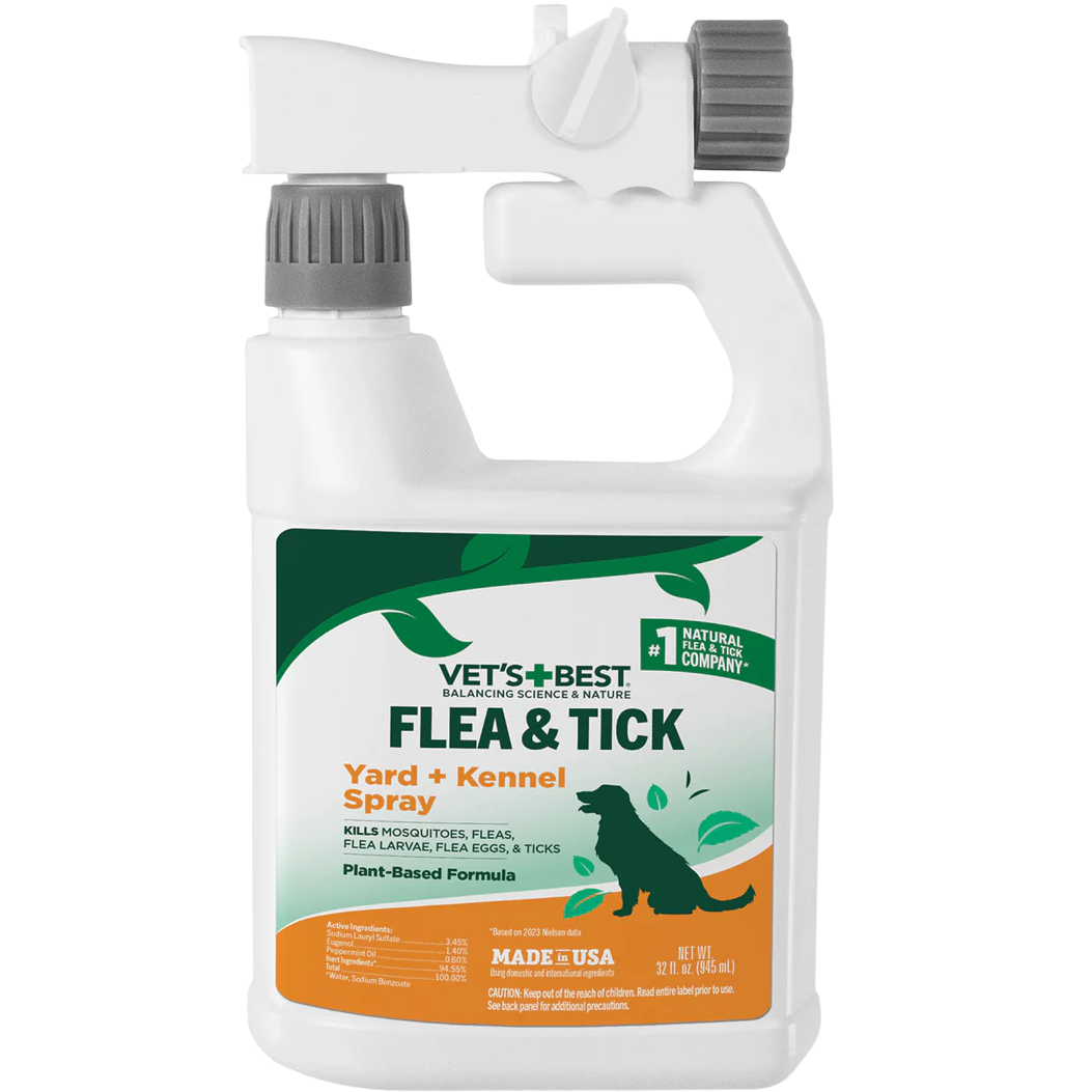 VET`S BEST Flea & Tick Home Yard + Kennel Spray Спрей от блох, клещей и москитов во дворе0