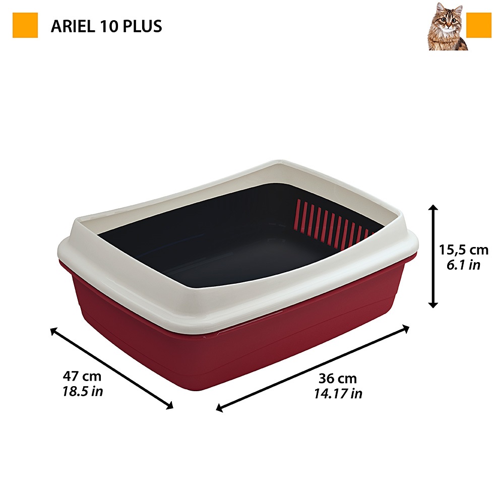 FERPLAST Ariel 10 Plus Открытый лоток для котов11