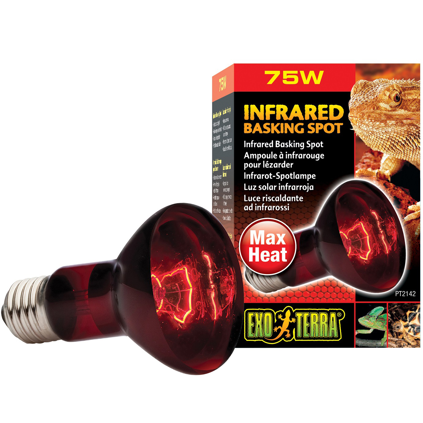 EXO TERRA Infrared Basking Spot 75W Лампа инфракрасная для террариума2