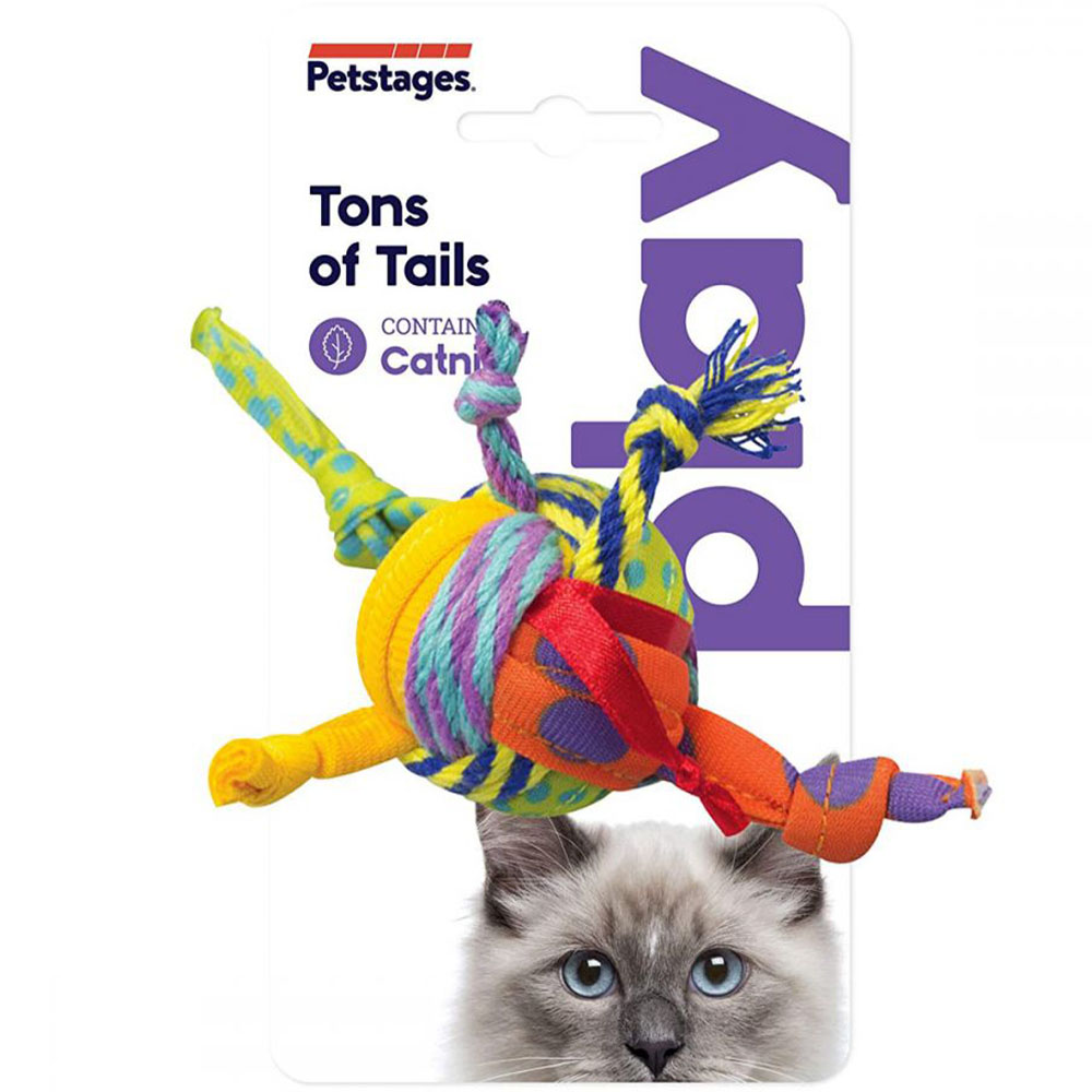 PETSTAGES Catnip Tons of tails Игрушка для котов Толстые хвостики2