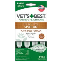 VET`S BEST Flea&Tick Drops Large Краплі від бліх та кліщів для собак великих порід від 18 кг