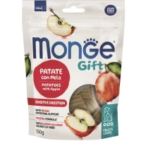 MONGE Gift Dog Fruit Chips Sensitive Digestion Веганські ласощі для дорослих собак усіх порід (з картоплею та яблуками)