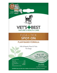 VET`S BEST Flea&Tick Spot On Краплі від бліх та кліщів для собак